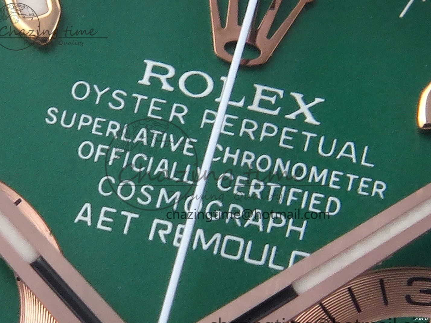 1220 MoistureWicking Daytona AET White Ceramic Case and Bracelet Green Dial SA4130 V 1891